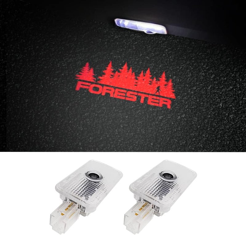 uunonaha 2 pcs Non-Fading LED Car Door Logo Lights Courtesy Projector Laser Welcome Light Ghost Shadow Forester Accessories Puddle lamp Compatible with Forester (Forester RED) - Image 5